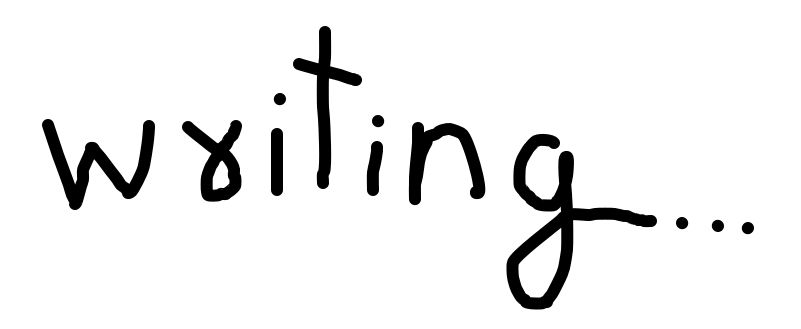 A quirky image about writing